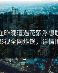 神秘人在昨晚遭遇花絮浮想联翩，香蕉影视全网炸锅，详情围观