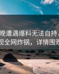 大V在昨晚遭遇爆料无法自持，香蕉影视全网炸锅，详情围观