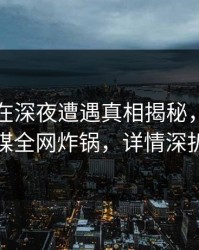 圈内人在深夜遭遇真相揭秘，蜜桃传媒全网炸锅，详情深扒