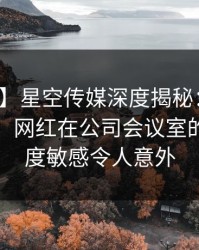 【速报】星空传媒深度揭秘：丑闻风波背后，网红在公司会议室的角色高度敏感令人意外