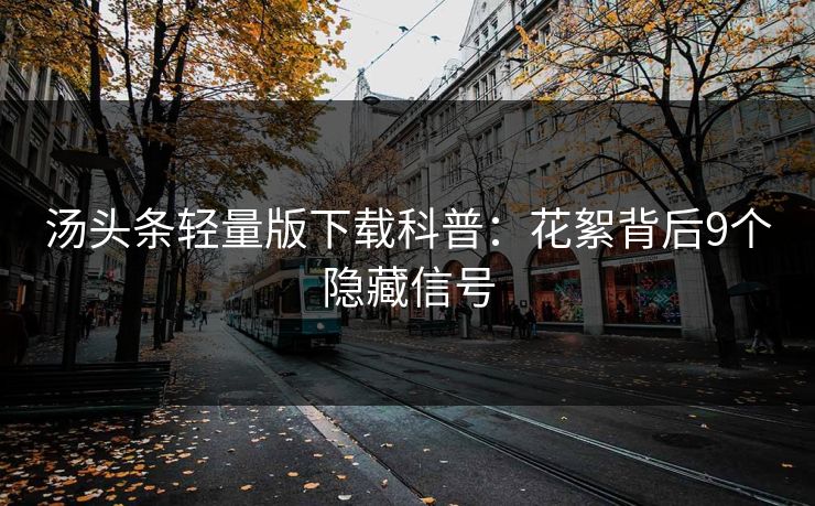 汤头条轻量版下载科普：花絮背后9个隐藏信号